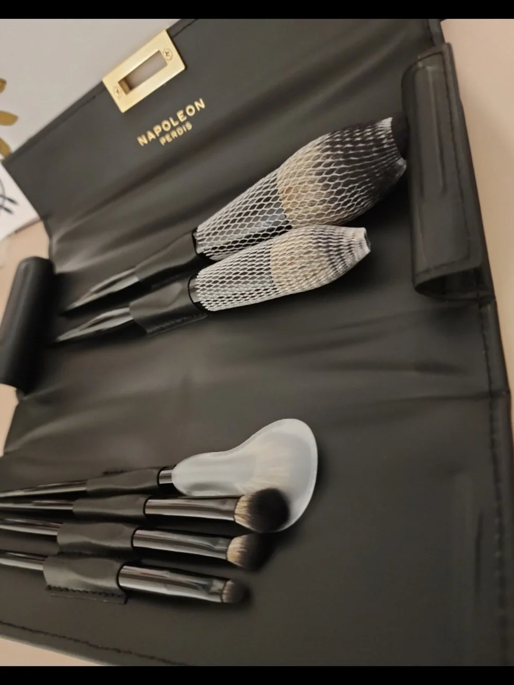 Napoleon Perdis Black and Gold Makeup Brush Set Box
